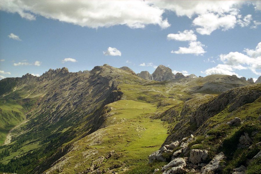 Paysage alpin du Val Gardena et de l’Alpe de Siusi